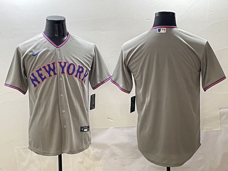 Men New York Mets Blank Grey Second generation 2025 Nike MLB Jersey style 1->new york mets->MLB Jersey